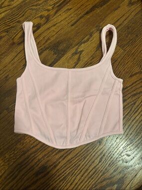 Suzette Collection Junior Girls Light Pink Structured Crop Tank Size XS/S